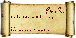 Csókás Károly névjegykártya